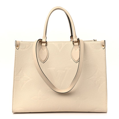 Louis Vuitton Empreinte Monogram Giant Onthego MM Creme 1 of 10