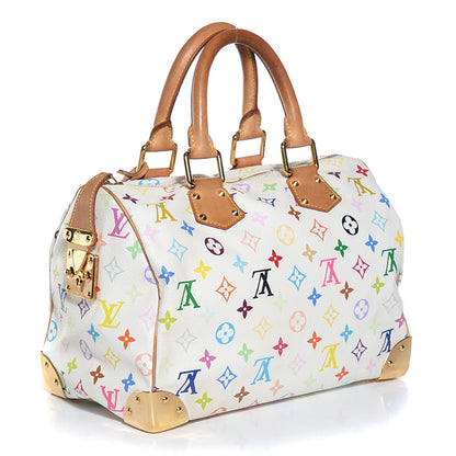 Louis Vuitton Monogram Multicolor Speedy 30 White 3 of 8
