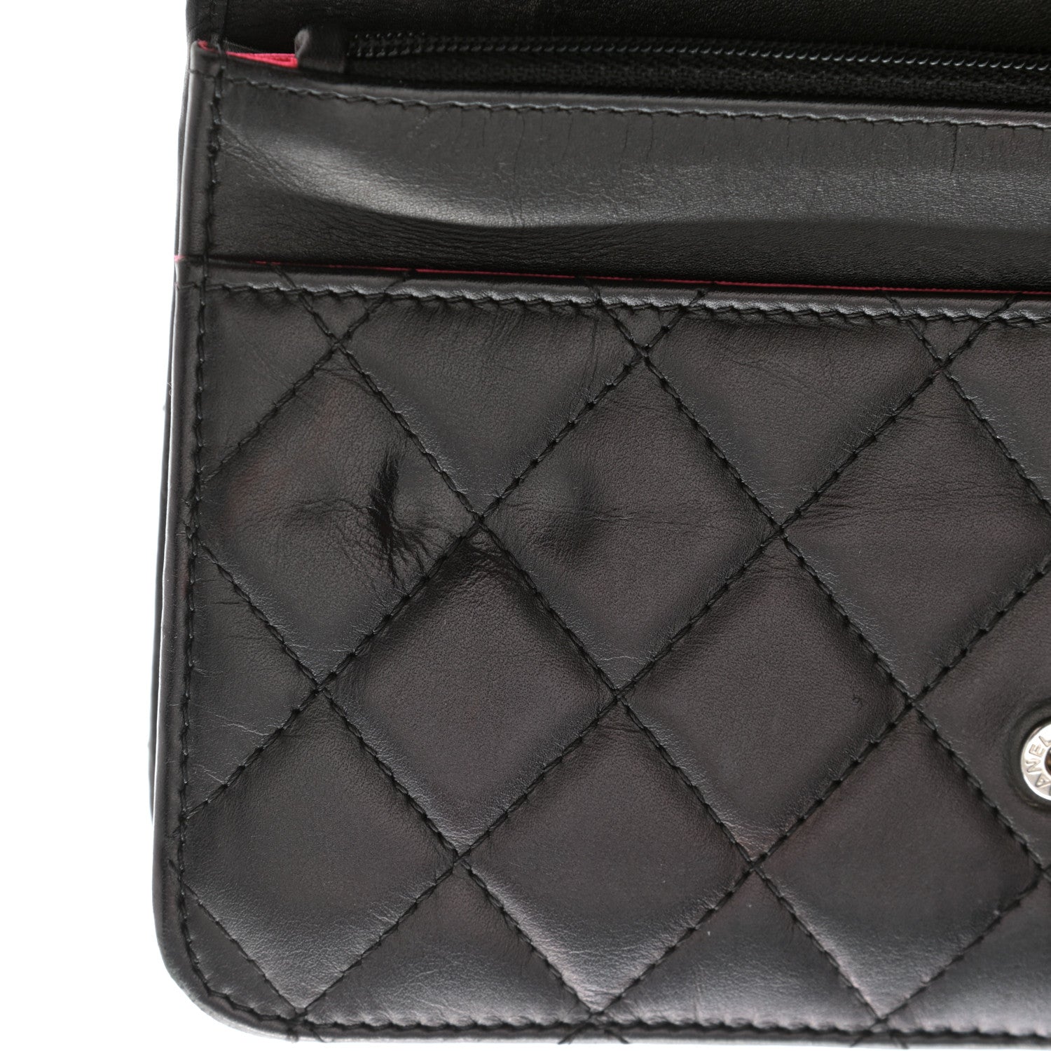 Chanel Calfskin Quilted Cambon Wallet On Chain WOC Black 11 of 14