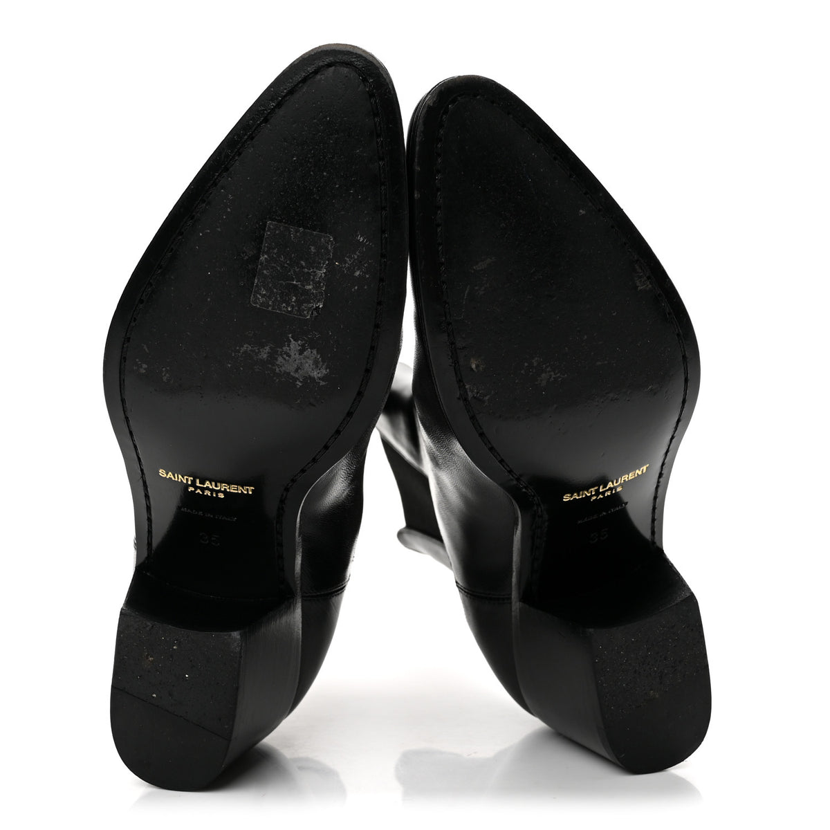 Saint Laurent Incrociato Muriel Vassili 60 Ankle Zip Boots 35 Black 6 of 10
