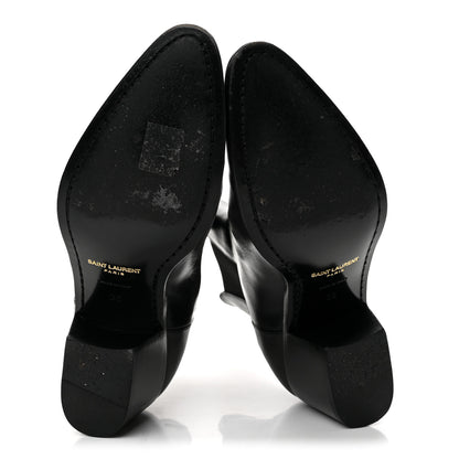 Saint Laurent Incrociato Muriel Vassili 60 Ankle Zip Boots 35 Black 6 of 10