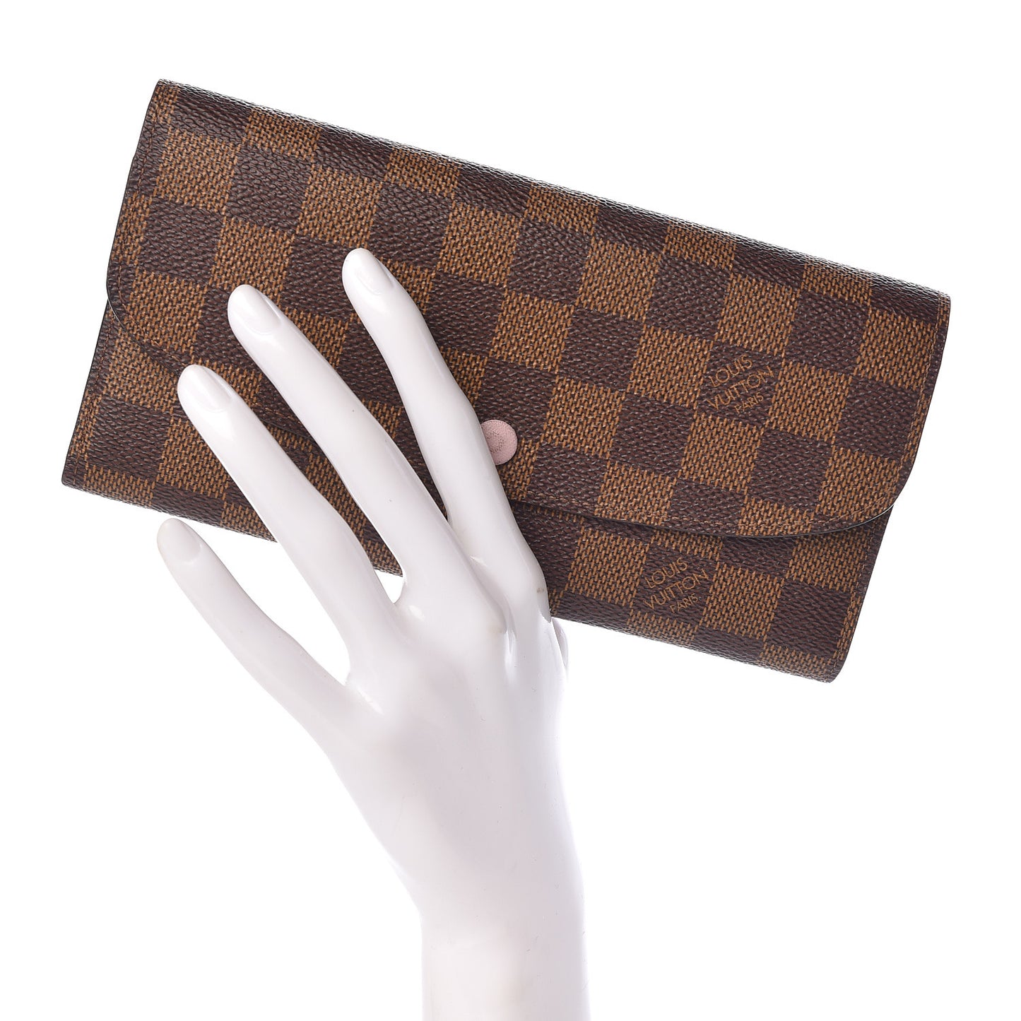 Damier Ebene Emilie Wallet Rose Ballerine