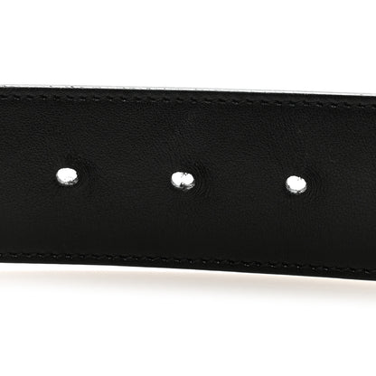 Gucci Plutone Calfskin Palladium Double G 40mm Belt 110 44 Belt Black 3 of 5