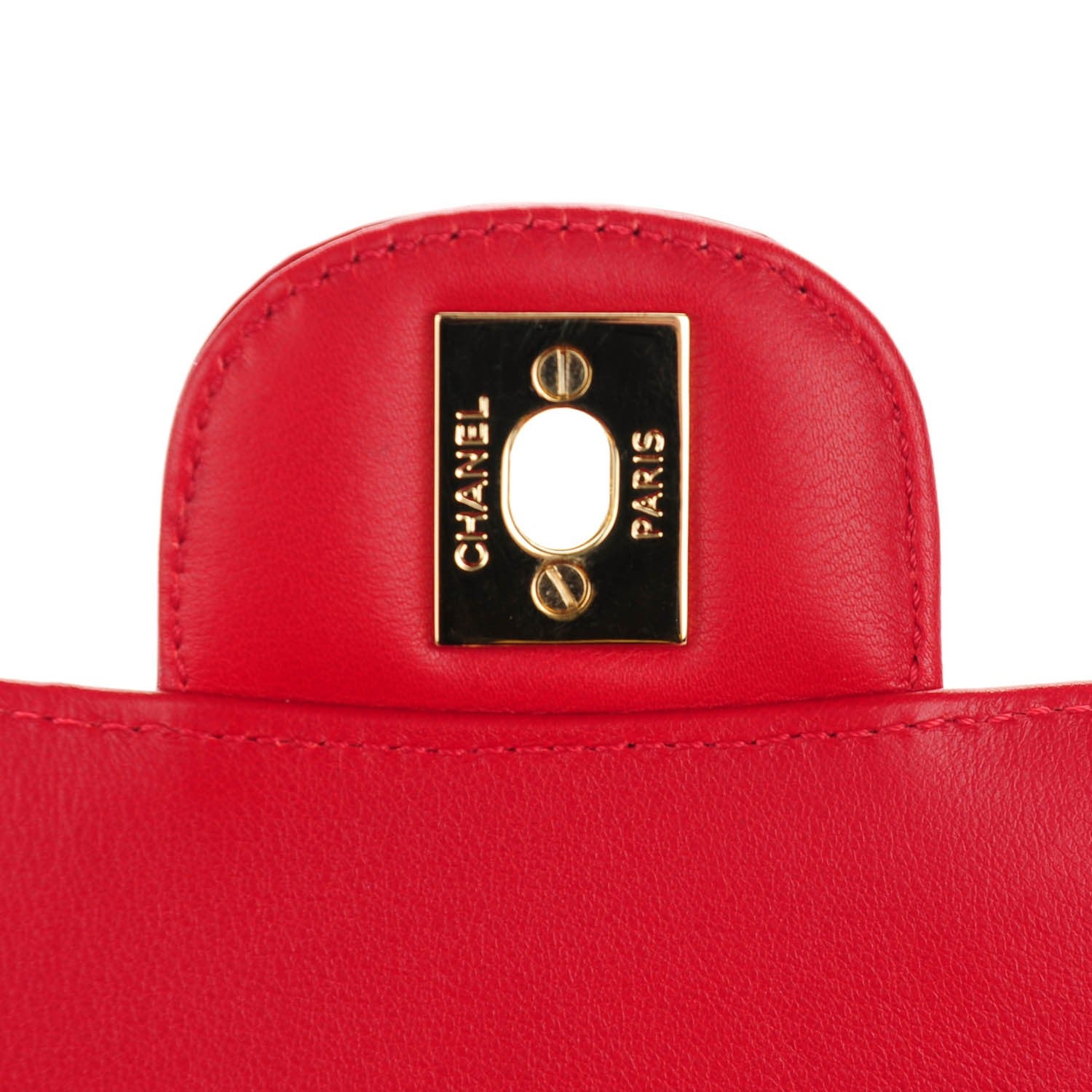 Chanel Patent Calfskin Quilted Valentine Charms Medium Single Flap Red 6 of 8