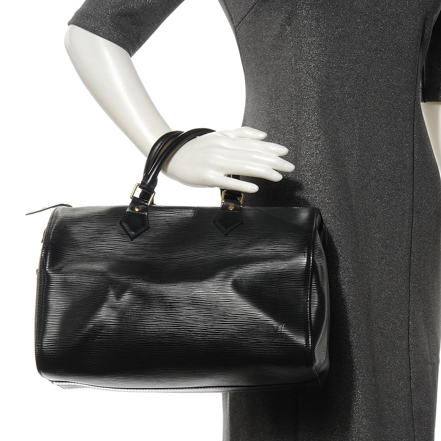 Louis Vuitton Epi Speedy 30 Black 2 of 9