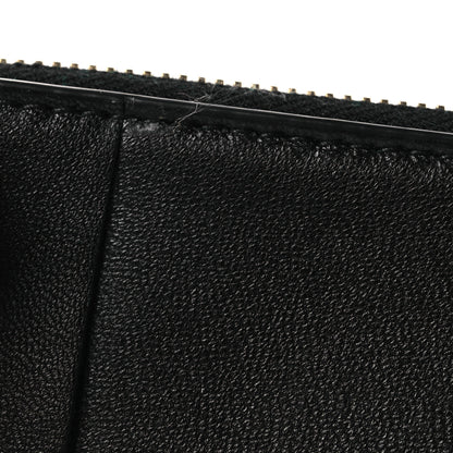 Bottega Veneta Lambskin Maxi Intrecciato Bill Pouch Black Black 7 of 7