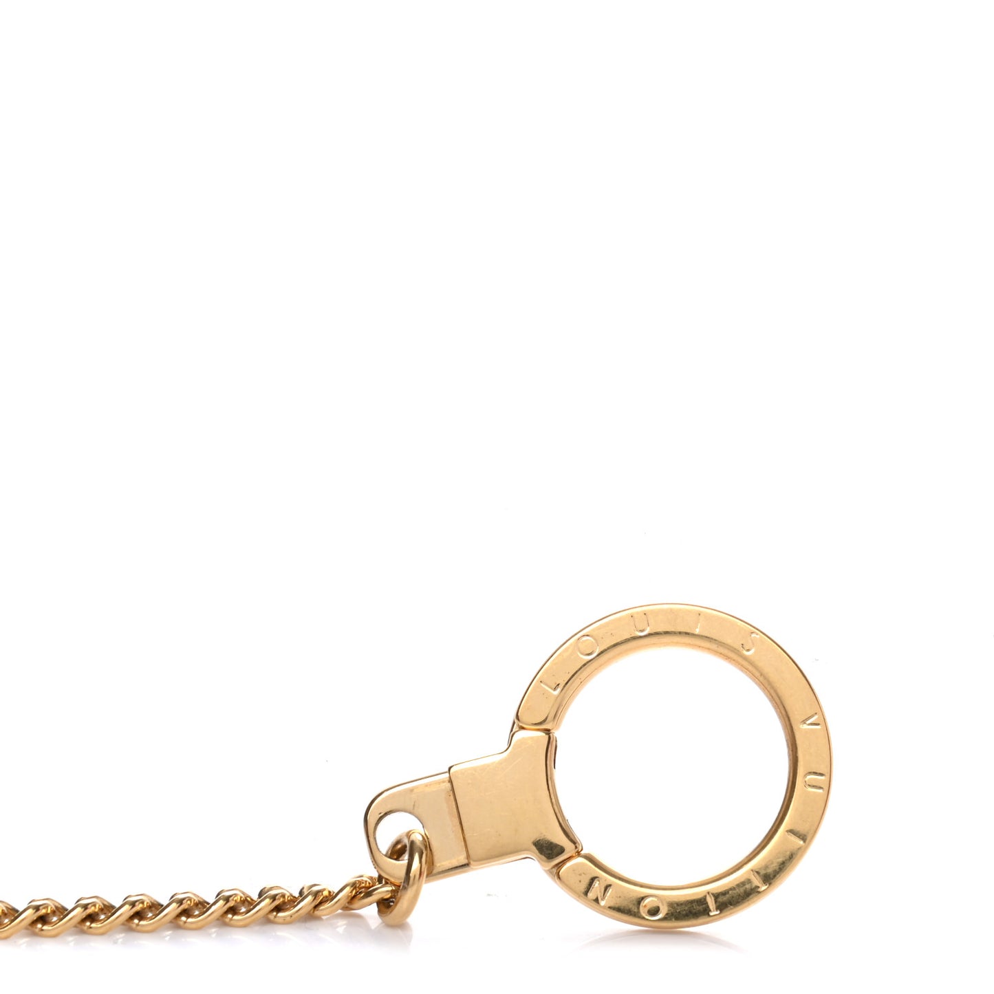 Metal Pochette Extender Key Ring Chain Gold