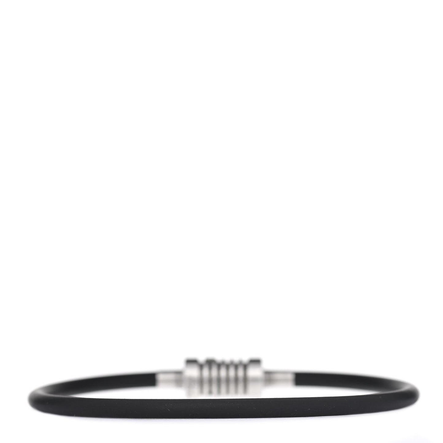 Sterling Silver Rubber Paloma Picasso Groove Surfer Bracelet Black