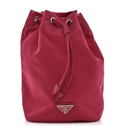 Prada Saffiano Tessuto Nylon Vela Bucket Wristlet 1 of 10