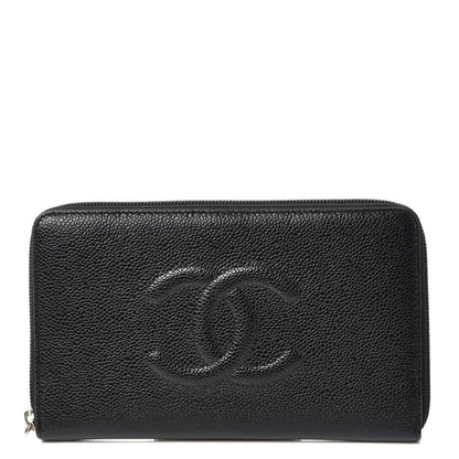 Chanel Caviar Timeless Large Zip Wallet Black 1 of 9