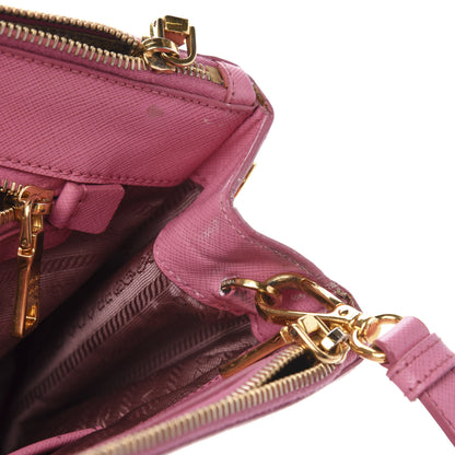 Prada Saffiano Medium Double Zip Galleria Tote Begonia 9 of 16