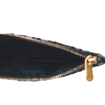 Christian Dior Oblique Saddle Chain Long Wallet Blue 8 of 17