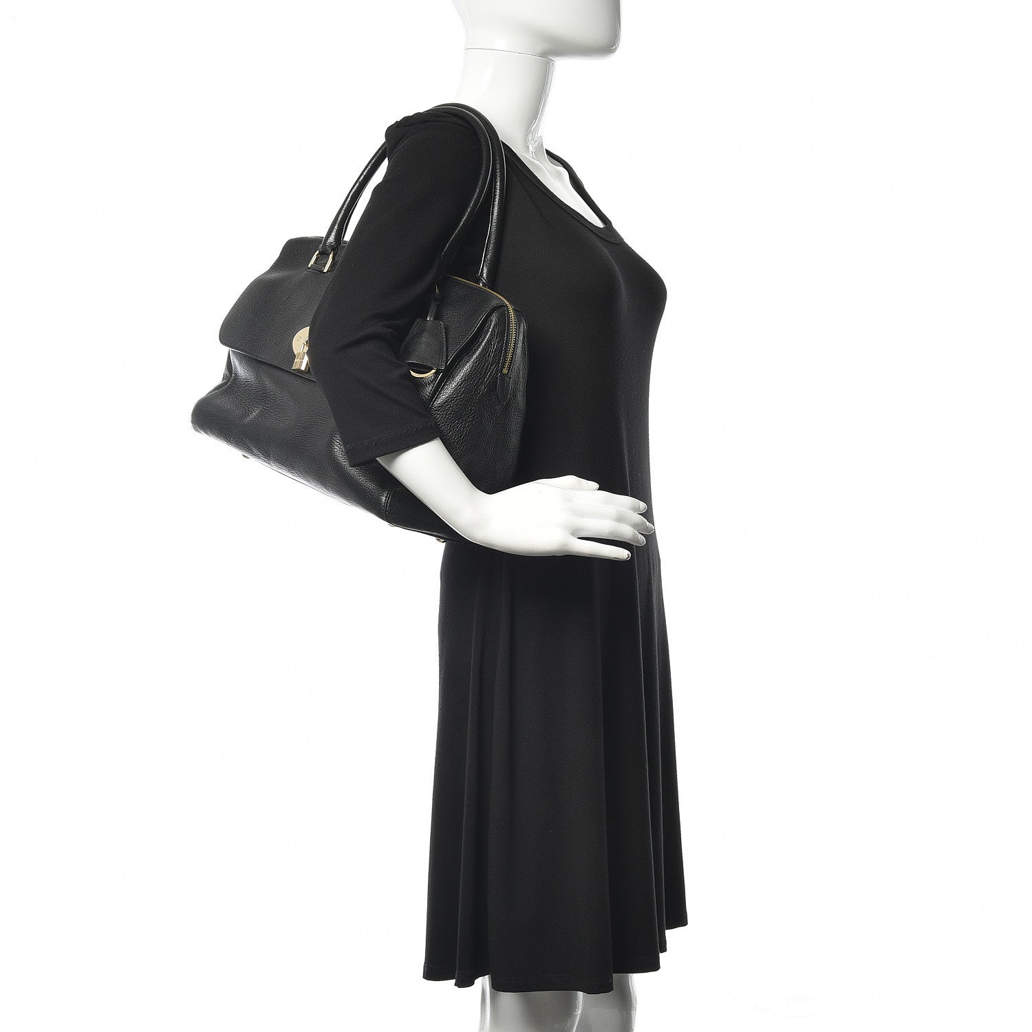 Mulberry Grainy Leather Medium Del Rey Satchel Black 2 of 12