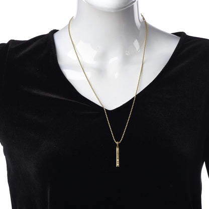 Tiffany 18K Yellow Gold Makers Bar Pendant Necklace 2 of 7