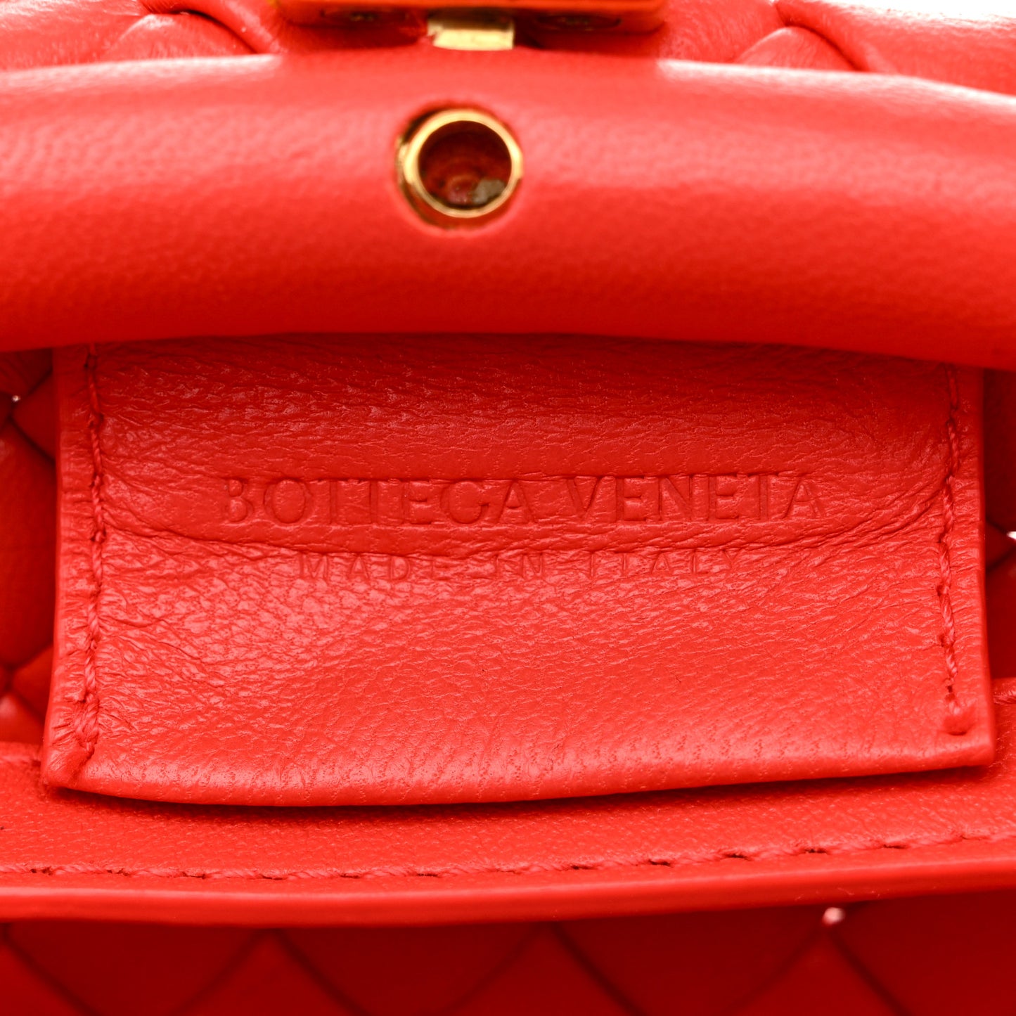 Nappa Intreccio Mini Padded Handle Bag Sunburst