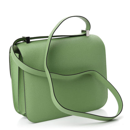 Hermes Epsom Constance 24 Vert Criquet 3 of 12