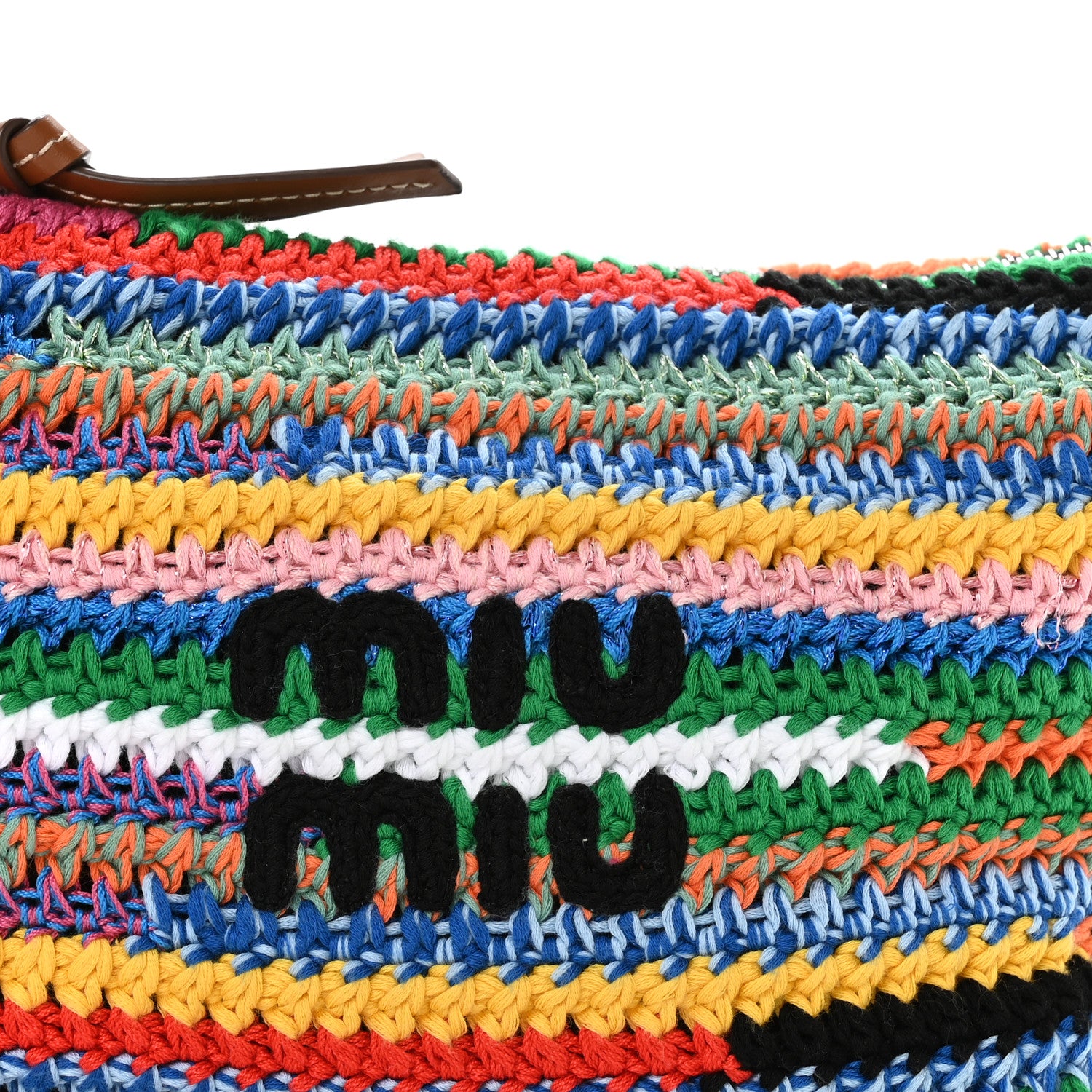 Miu Miu Fabric Crochet Pouch Multicolor 8 of 12