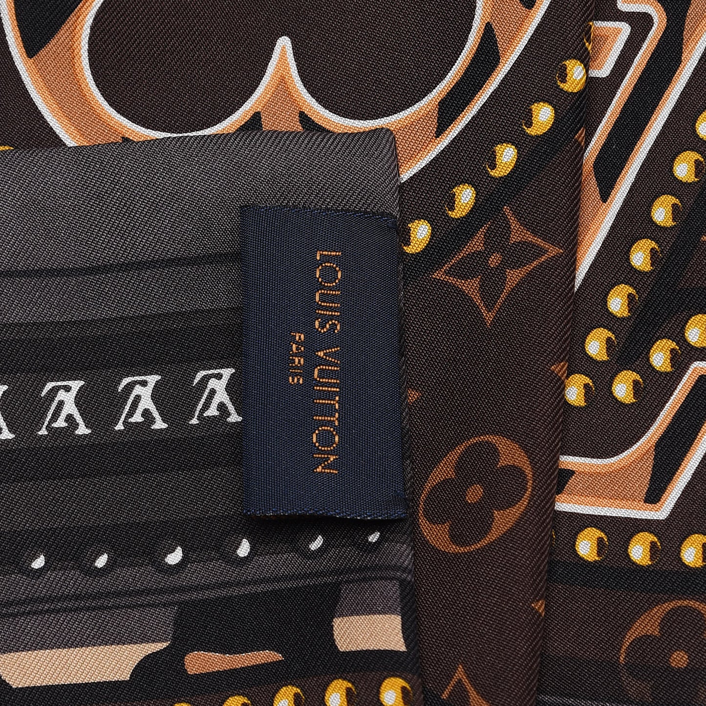 Silk Monogram LV World Bandeau Brown