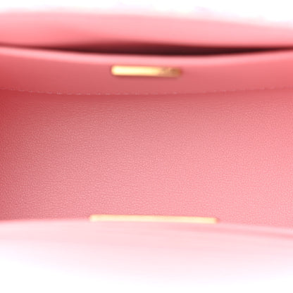 Chanel Tweed Handle Crush Top Handle Flap Bag Pink Ecru 6 of 14