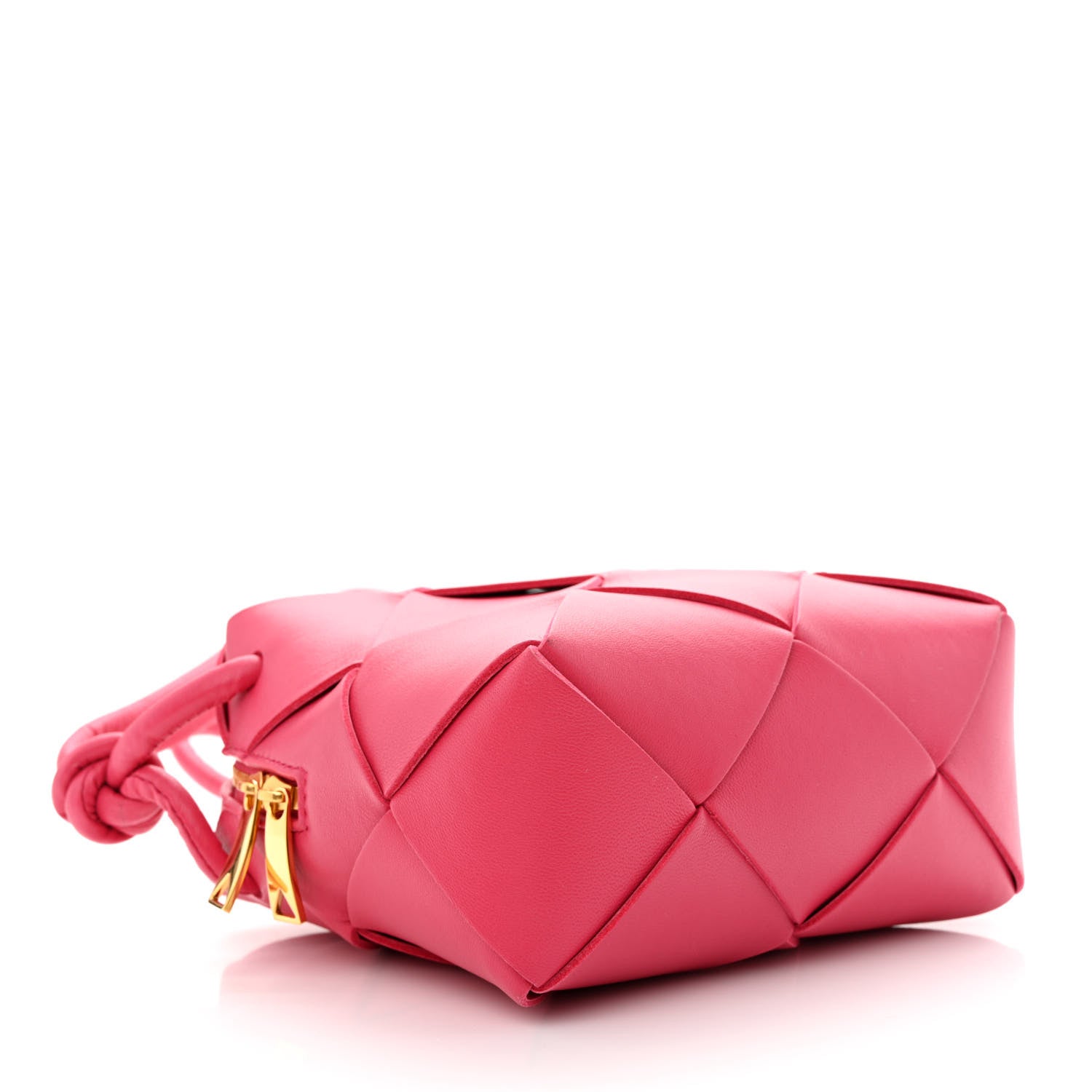 Bottega Veneta Lambskin Maxi Intrecciato Mini Cassette Camera Bag Cranberry 4 of 9