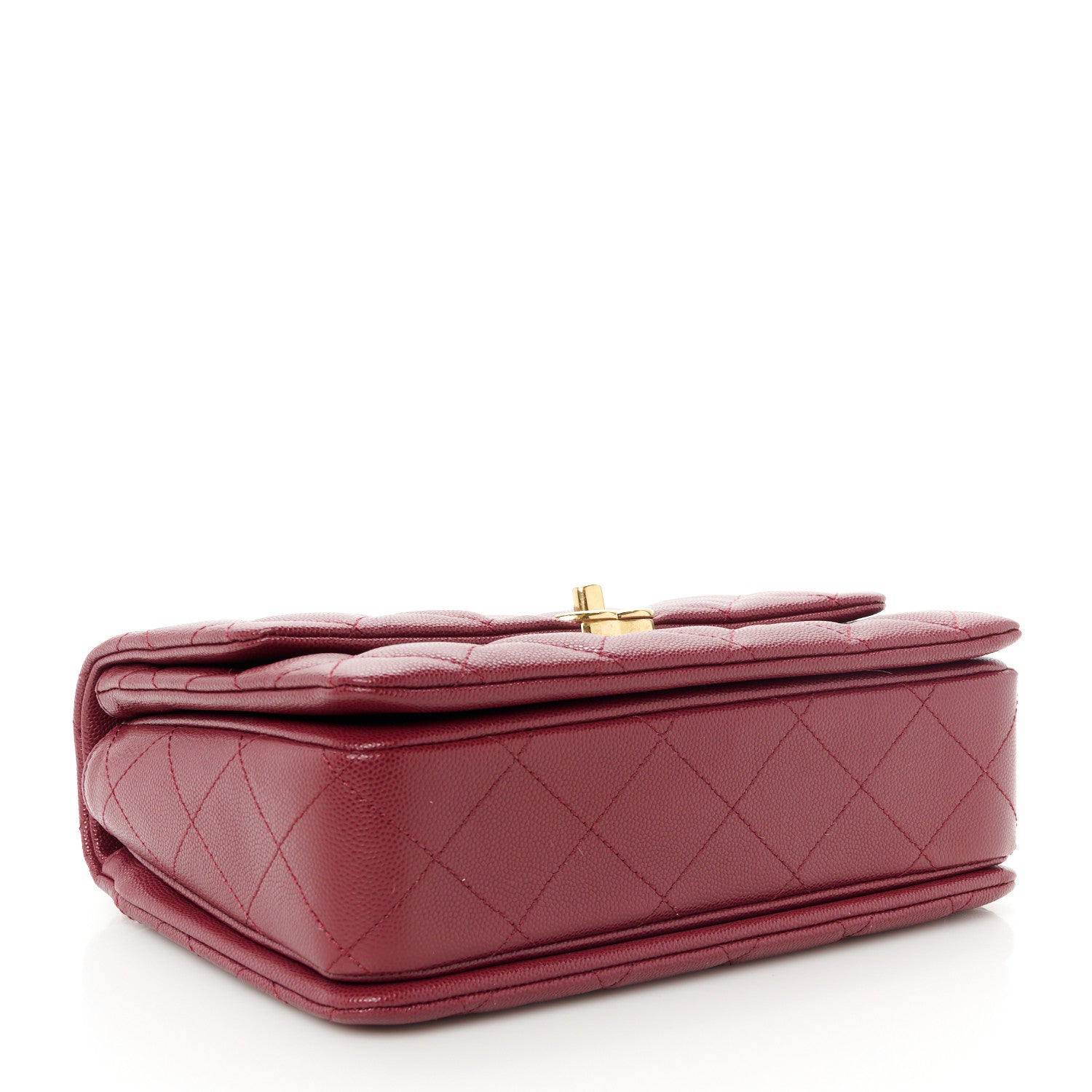 Chanel Caviar Quilted Coco First Flap Burgundy 4 of 11
