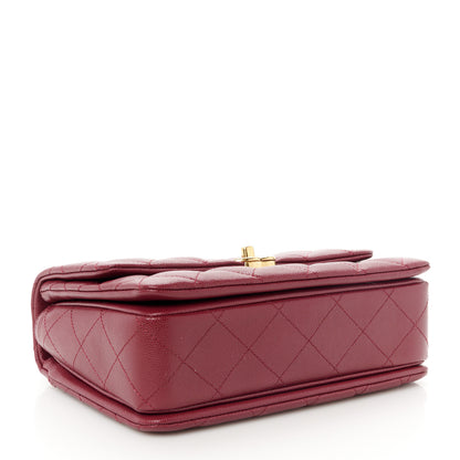 Chanel Caviar Quilted Coco First Flap Burgundy 4 of 11