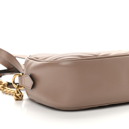 Gucci Calfskin Matelasse Small GG Marmont Chain Shoulder Bag Porcelain Rose 8 of 9