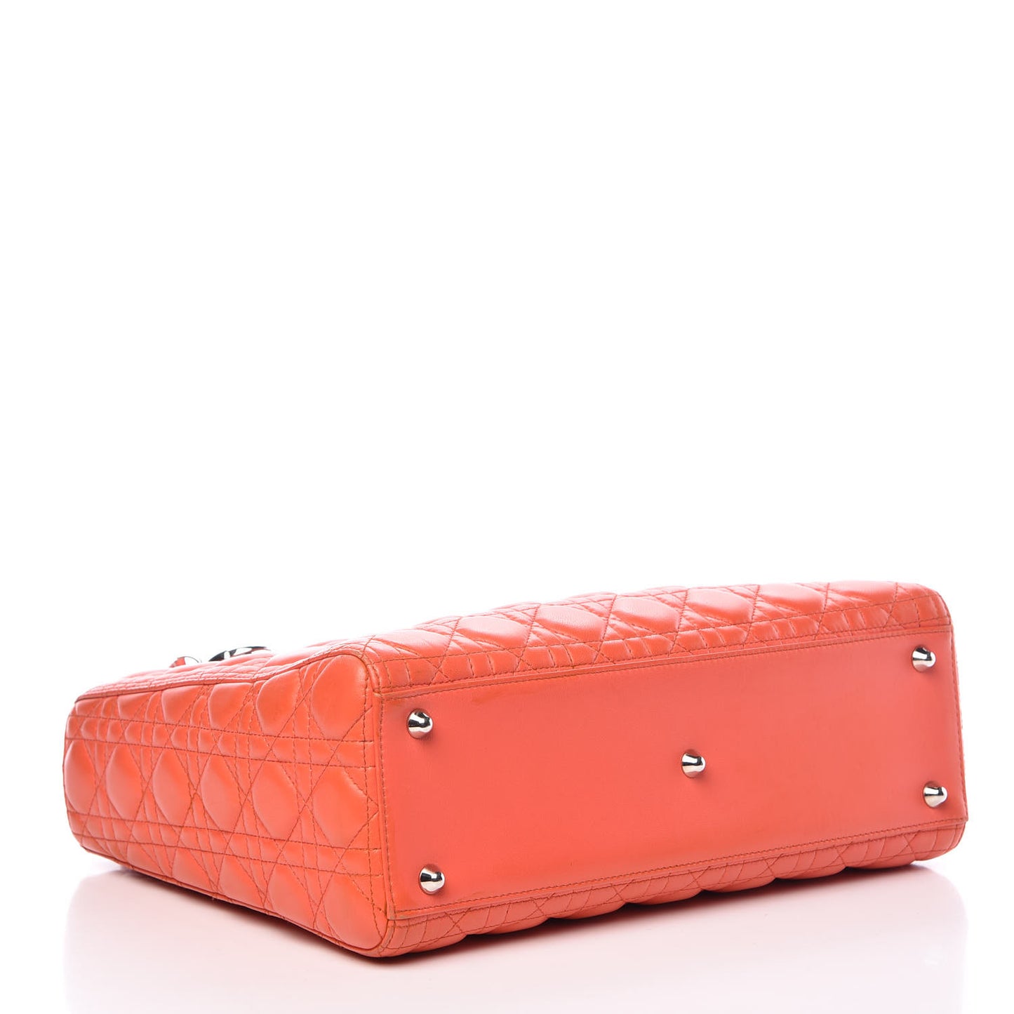 Lambskin Cannage Large Lady Dior Coral