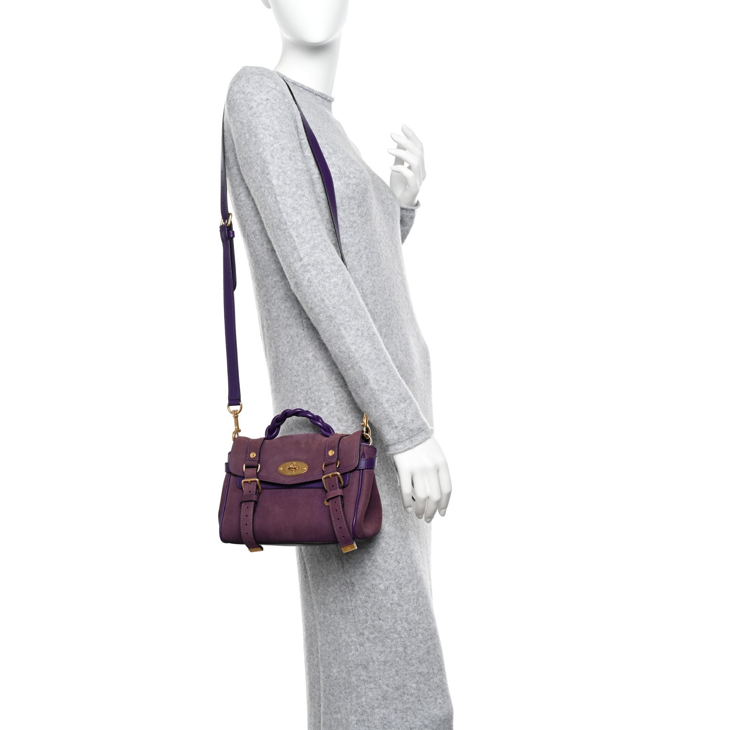 Mulberry Smooth Nubuck Mini Alexa Amethyst 2 of 14