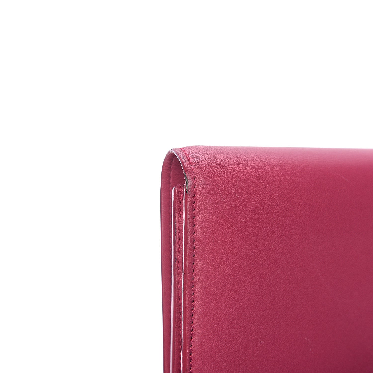 Saint Laurent Calfskin Classic Y Ligne Clutch Fuchsia 8 of 12