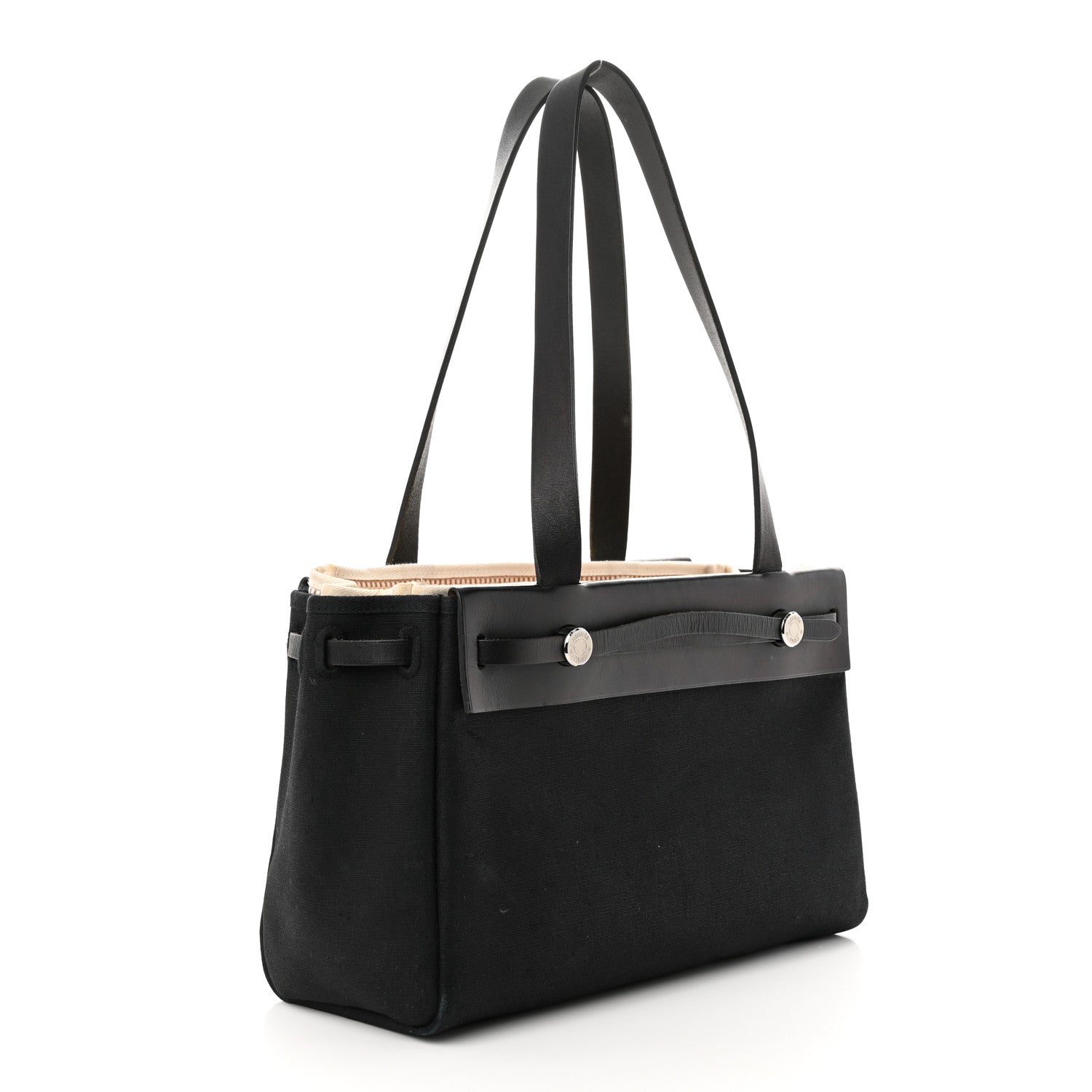 Hermes Toile Vache Hunter Herbag Cabas Black 3 of 14