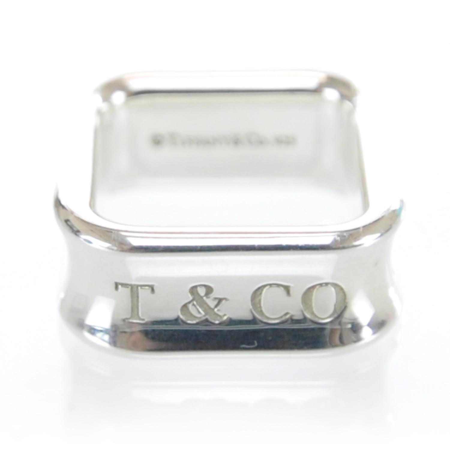 Tiffany Sterling Silver 1837 Square Ring 5 5 of 7