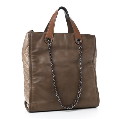 Chanel Iridescent Calfskin In The Mix Tall Tote Khaki 2 of 8