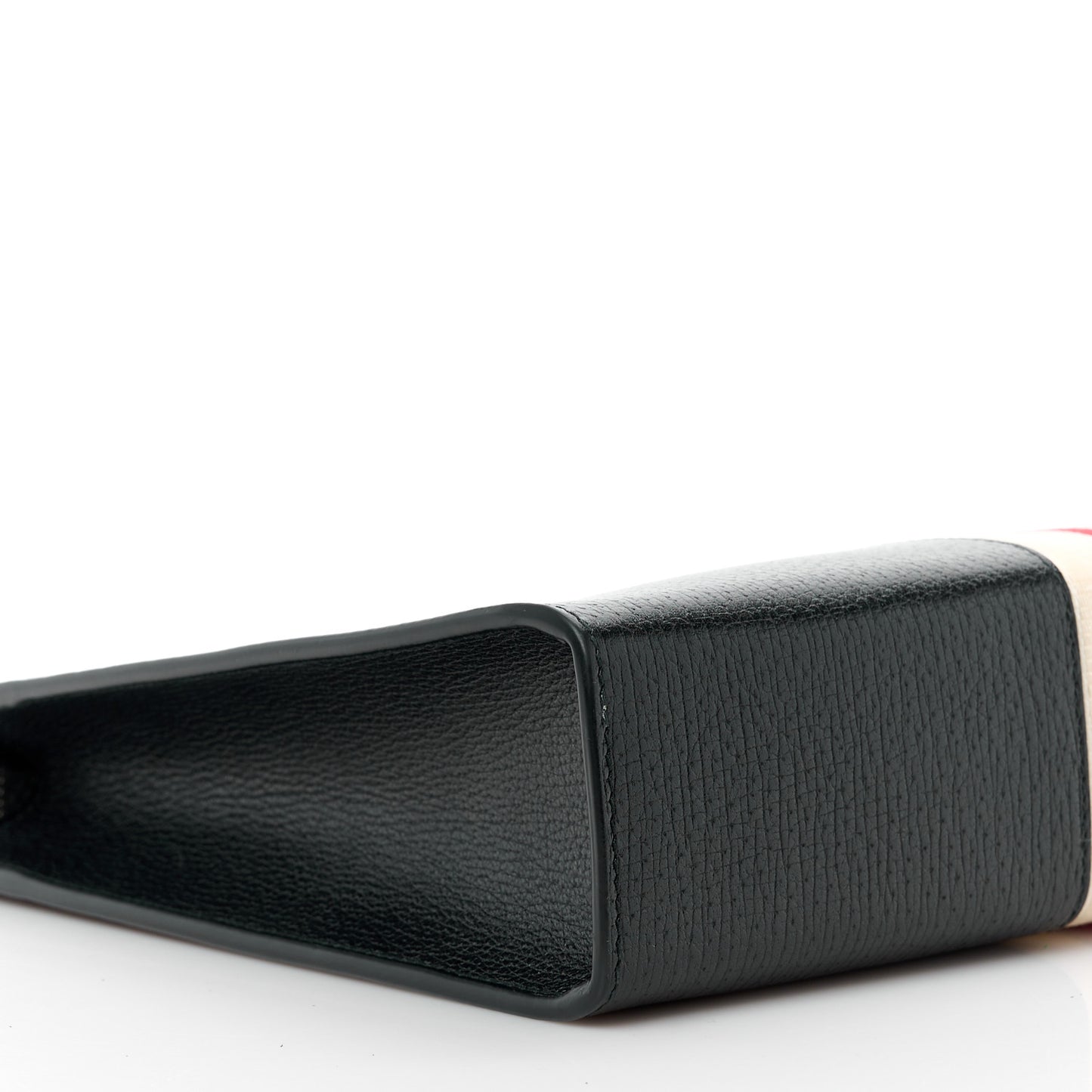 Textured Dollar Calfskin Nylon Gucci Stripe New Web Cosmetic Case Black Ecru Verde Rosso