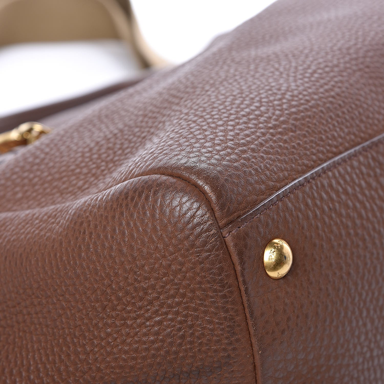Prada Vitello Daino Shopping Tote Palissandro 10 of 13