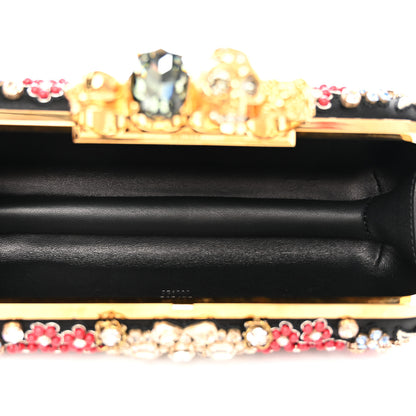 Alexander McQueen Silk Crystal Knucklebox Clutch Black 5 of 10