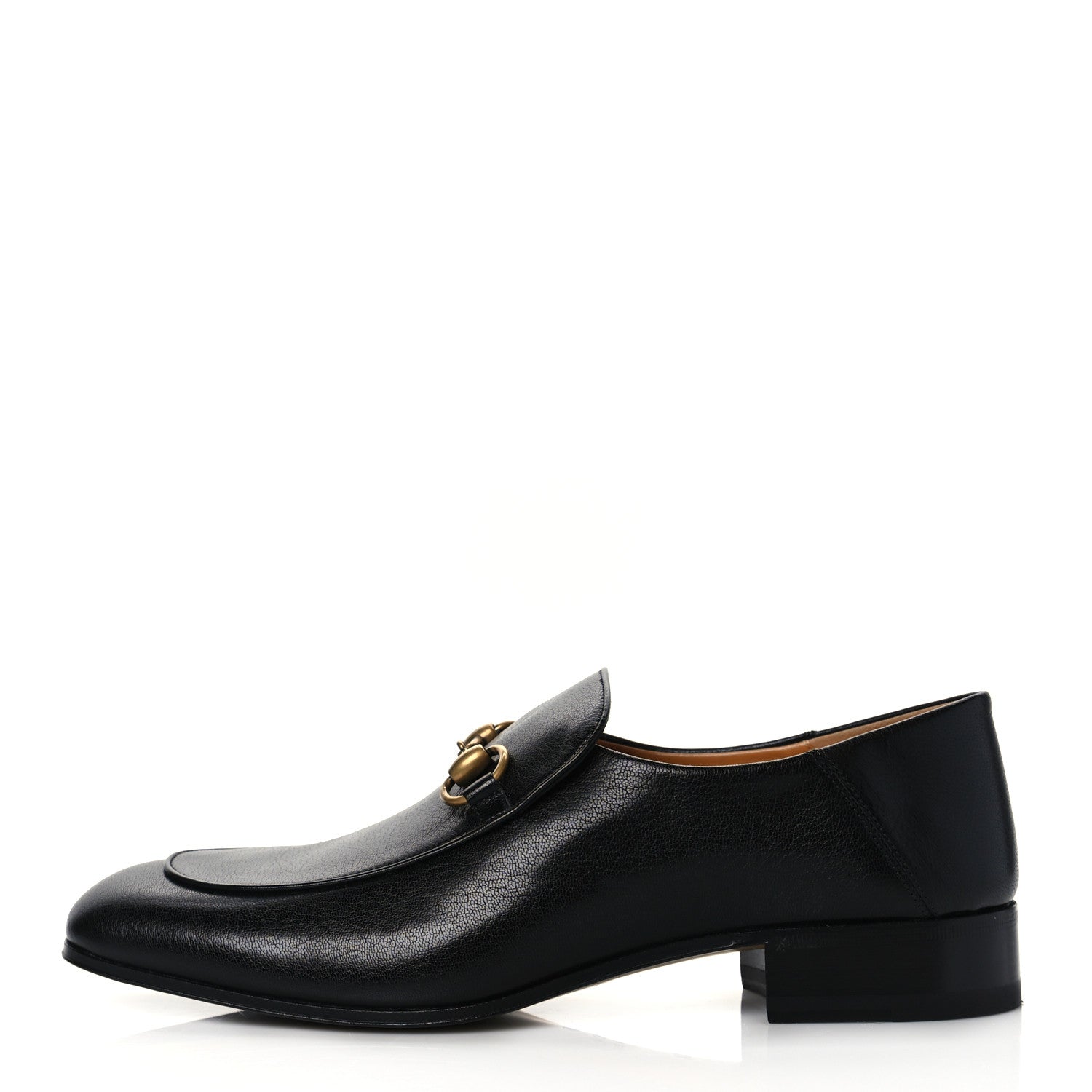 Gucci Goatskin Mens Horsebit Loafers 8.5 Black 1 of 9
