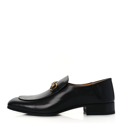 Gucci Goatskin Mens Horsebit Loafers 8.5 Black 1 of 9