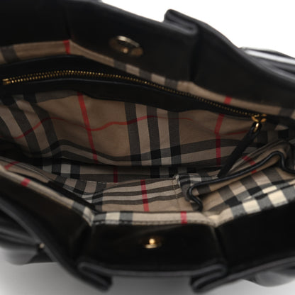Burberry Calfskin Medium Whipstitch Tote Black 5 of 10