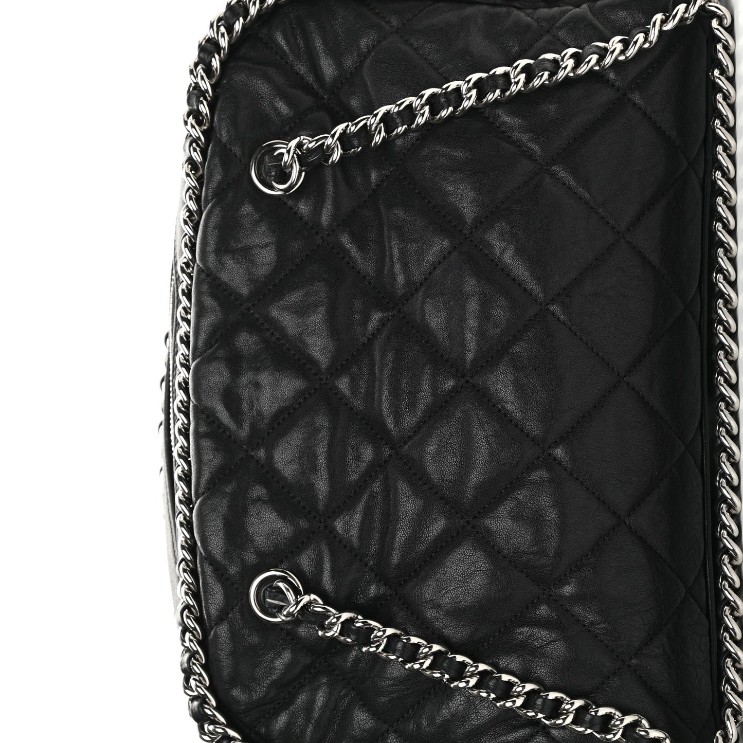Calfskin Chain Around Bowler Black
