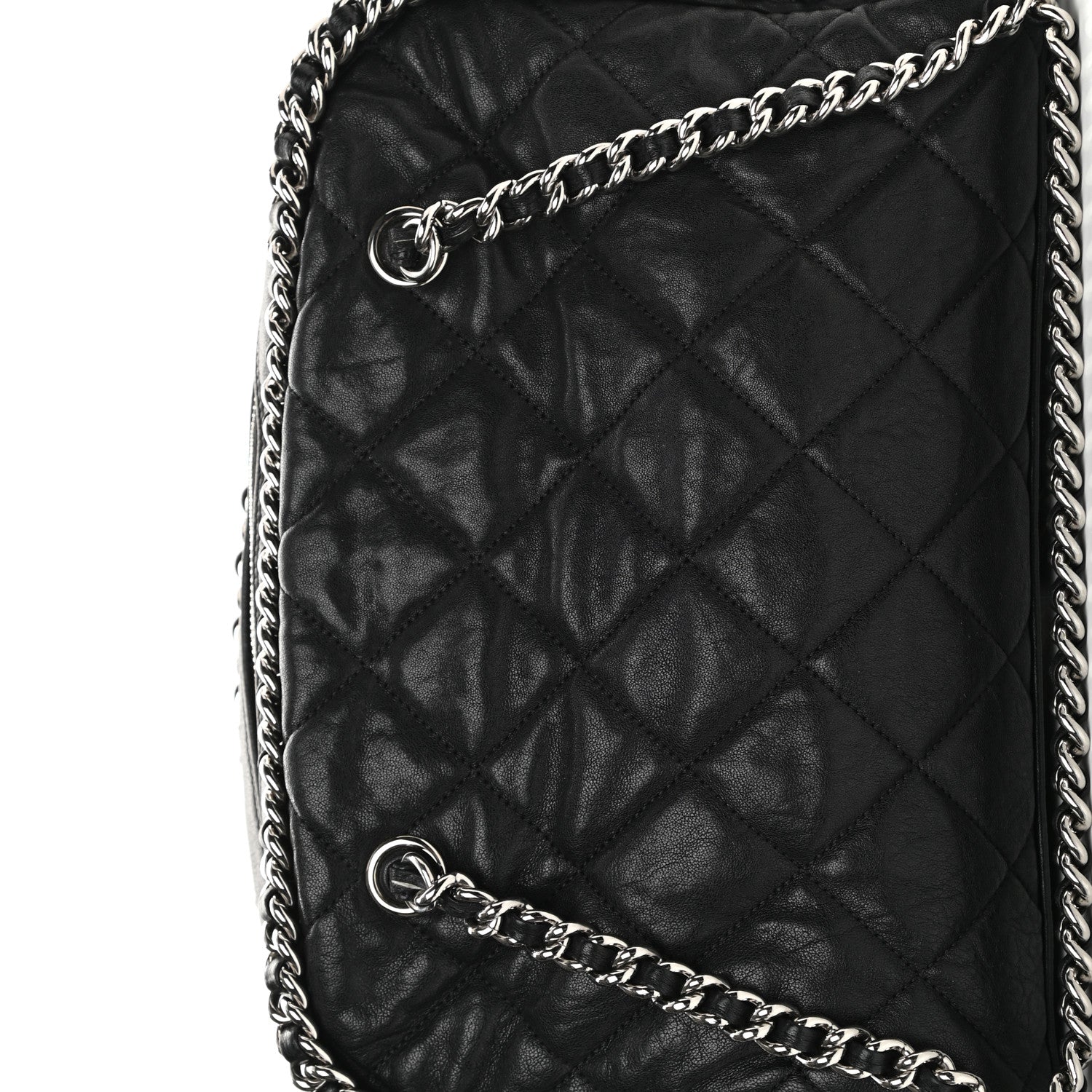 Chanel Calfskin Chain Around Bowler Black 8 of 20