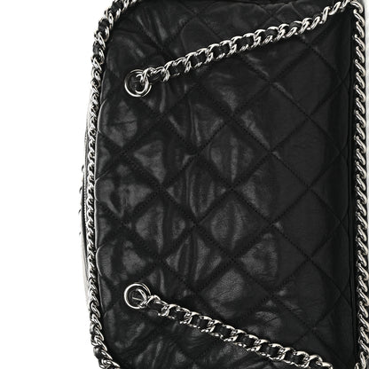 Chanel Calfskin Chain Around Bowler Black 8 of 20