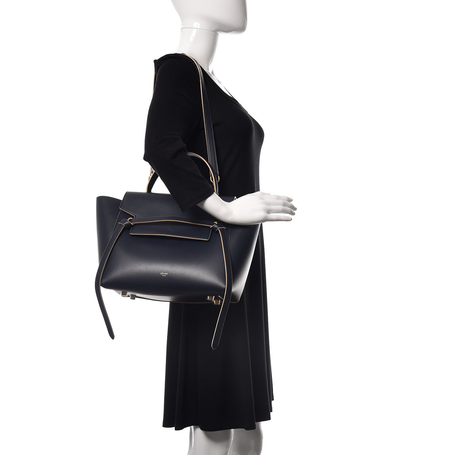 Celine Palmelato Calfskin Mini Belt Bag Navy 2 of 15
