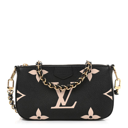Louis Vuitton Empreinte Monogram Giant Multi Pochette Accessories Mini Pochette Black Beige 1 of 9