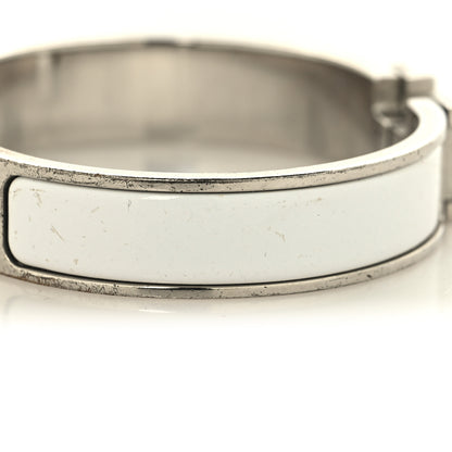 Hermes Enamel Narrow Clic Clac H Bracelet PM White 5 of 5