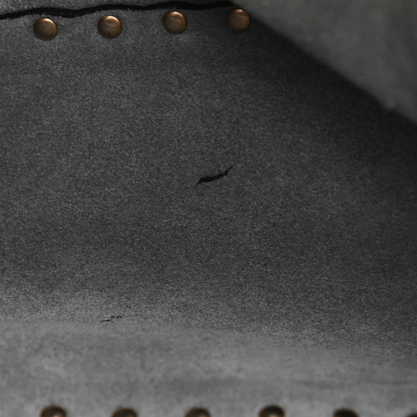 Grained Calfskin Small Rockstud Tote Grey