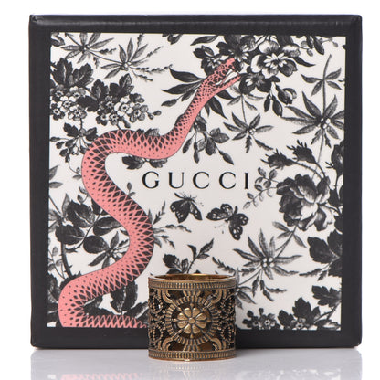 Gucci Metallic Open Work Ring 7 Aged Gold 6 of 6