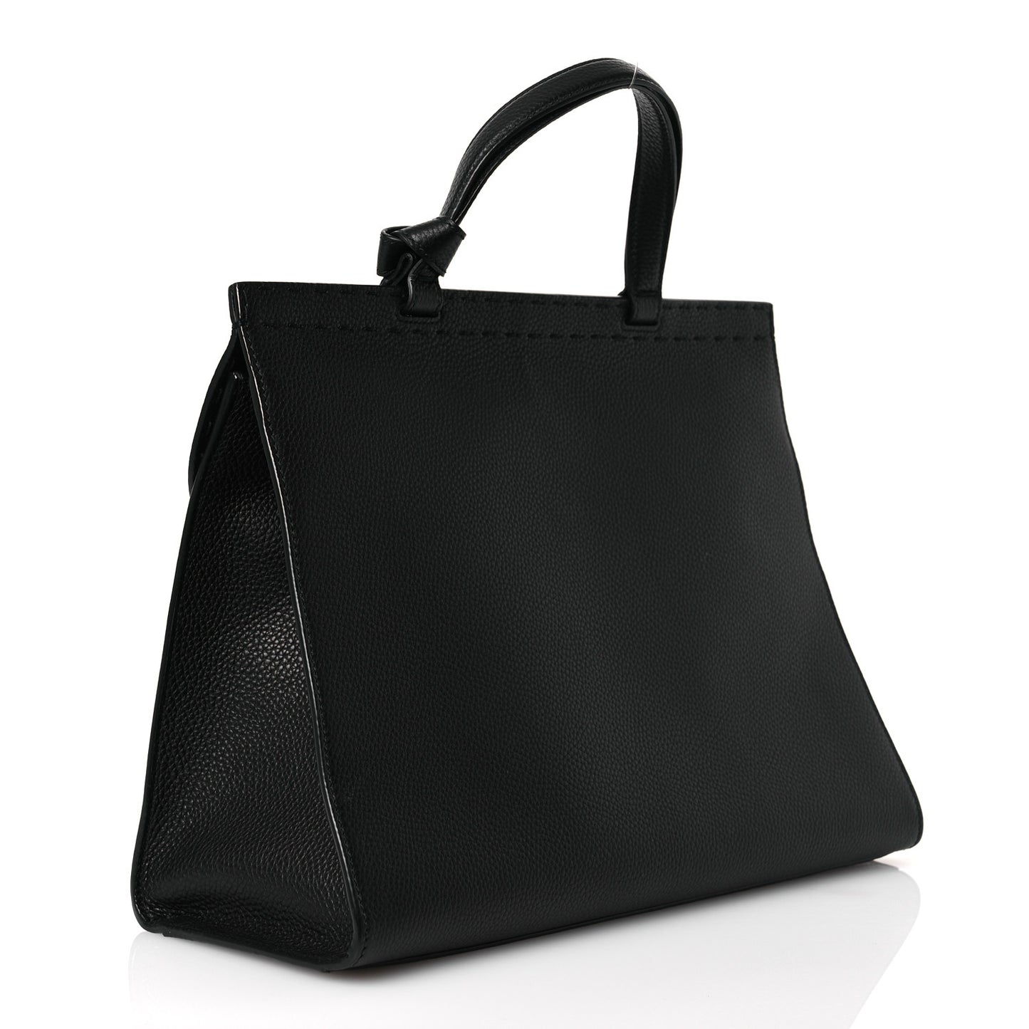 Calfskin Medium GG Marmont Top Handle Bag Black