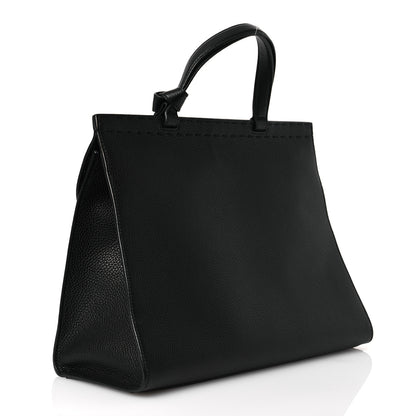 Gucci Calfskin Medium GG Marmont Top Handle Bag Black 3 of 13