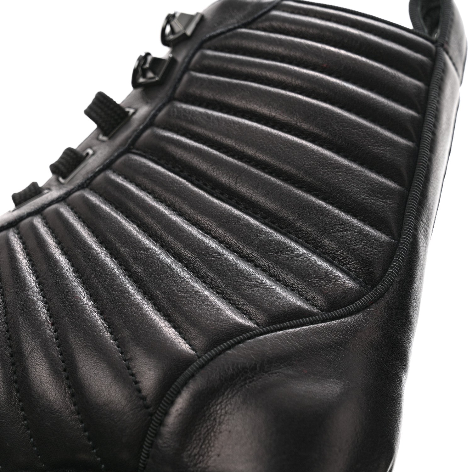 Christian Louboutin Calfskin Quilted Yetota Combat Boots 37 Black 9 of 9